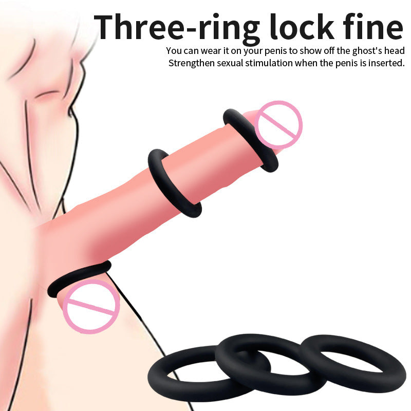 3PCS Silicone Cock Ring Set Male Penis Ring