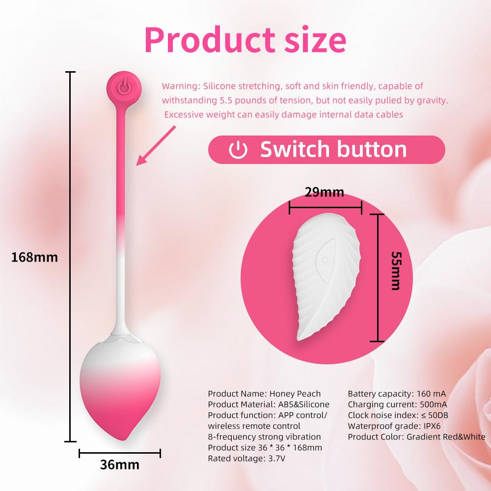 9 Vibrations Wearable Peach Shape Vibrator APP Remote Control Panty Vibrator