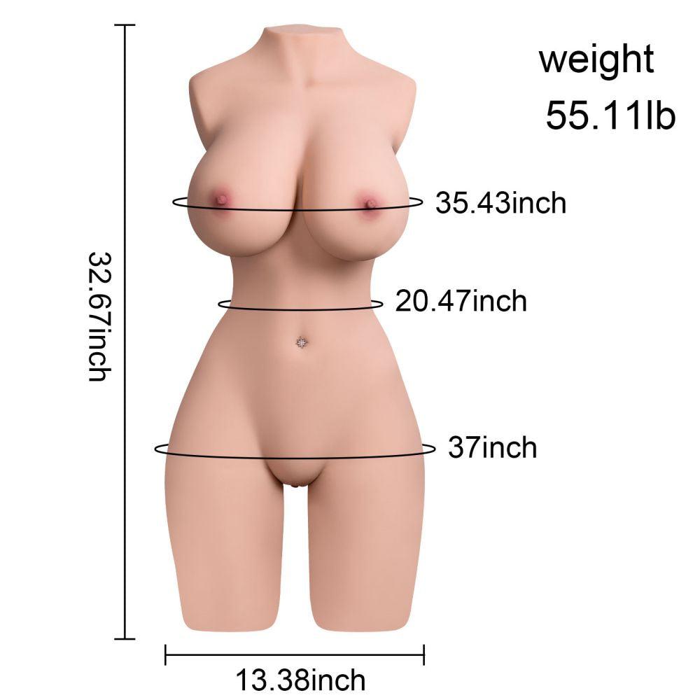 Automatic Sex Doll 55LB Vagina Telescoping Life Size Dolls with Big Breasts Adult Sex Toy for Men - propinkup