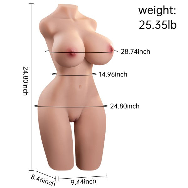 Josiah Realistic Sex Doll 25.35lb Soft Torso Masturbator for Men 【US Stock Available Only】