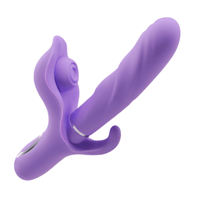 4 in 1 Thrusting Sucking & Flapping Rabbit Vibrator G-spot Masager for Women and Couples - propinkup