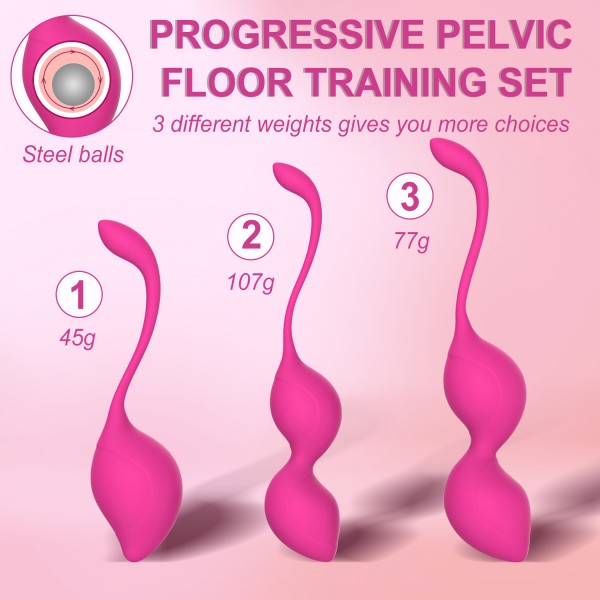 Kegel Tightener Balls Ben Wa Balls for Women Pelvic Floor Muscle Strengthening Kegel Weights Set