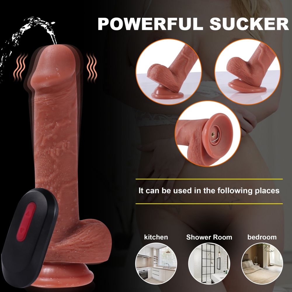 Realistic Ejaculating Dildo Squirting Dildo with 10 Vibrating 8.5 inch