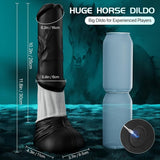 Thrusting Horse Dildo Vibrator 11.8" Thick Monster Dildos with Suction Cup G-Spot Vibrator Adult Toys