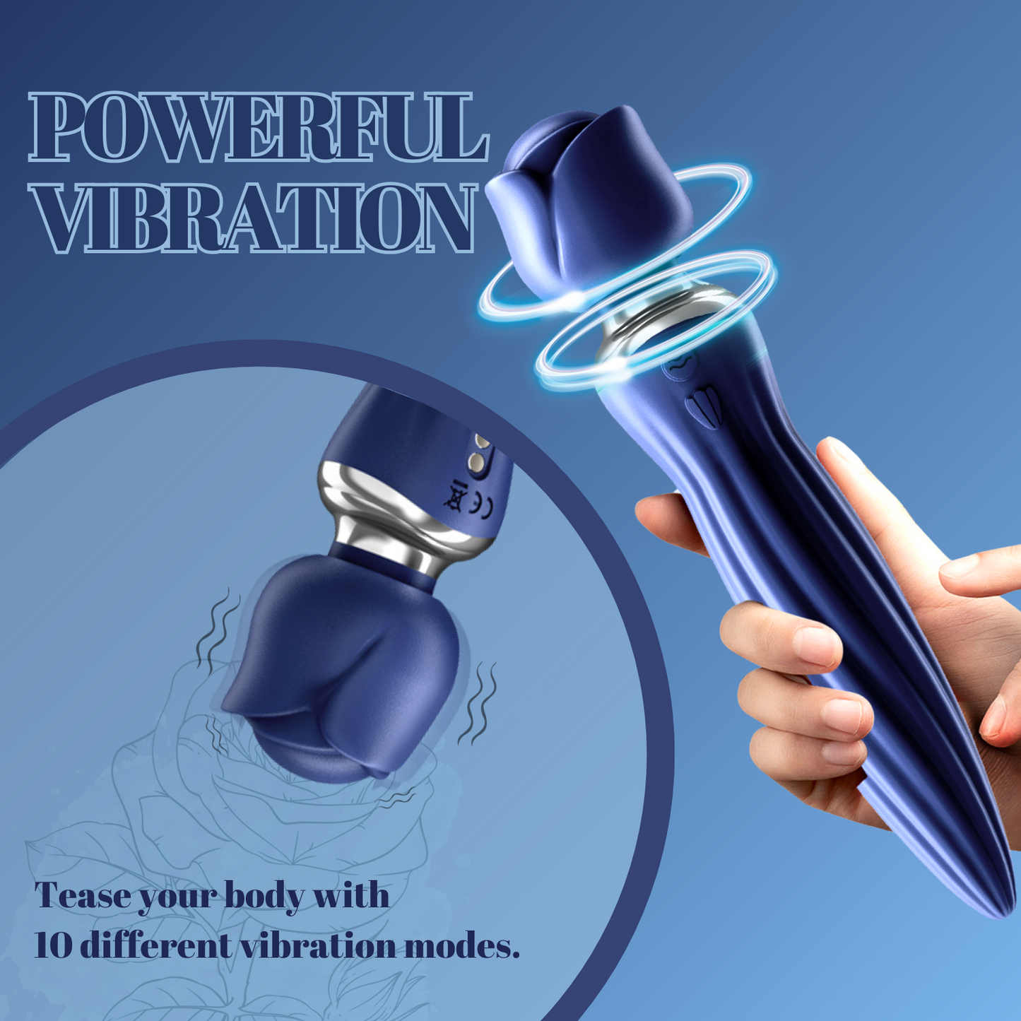 【US Warehouse Available Only】Unisex Anal Plug Head Vibration Roration Butt Plug Anal Sex Prostate Massager