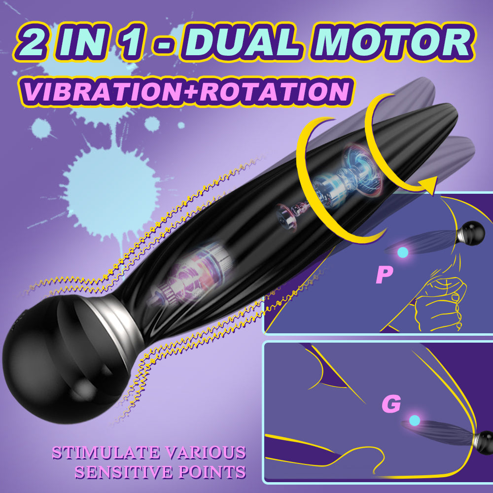 DAISY Remote Control Anal Vibrator 7 Vibrating 7 Head Rotating Butt Plug Sex Toys