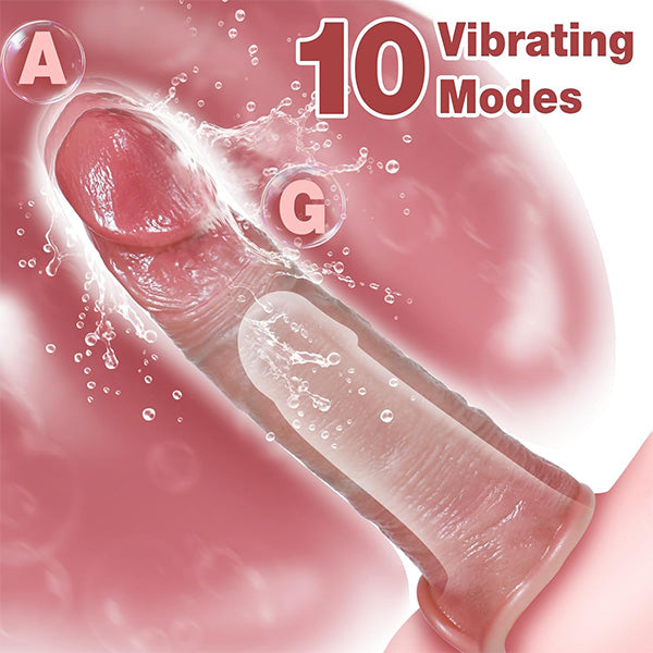 Penis Vibrator Sex Toys - Male Sex Toys for Men Penis Extender Vibrating Dildo Cock Vibrator Sleeve 10 Modes Remote Control Adult Toy