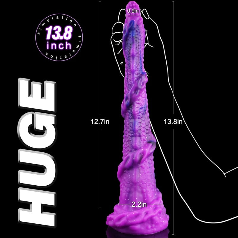 Dragon Dildo Toy Fantasy Monster Dildos 13.8" Long Anal Dildo with Suction Cup Thick Huge Butt Plug Adult Sex Toy