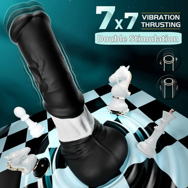 Thrusting Horse Dildo Vibrator 11.8" Thick Monster Dildos with Suction Cup G-Spot Vibrator Adult Toys