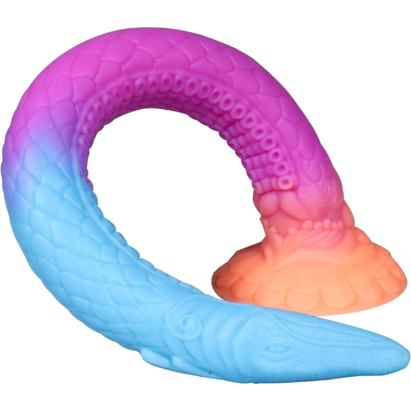 Long Anal Dildos Fantasy Monster Dildo Plug Glow-in-The-Dark Butt Plug Silicone Adult Toys