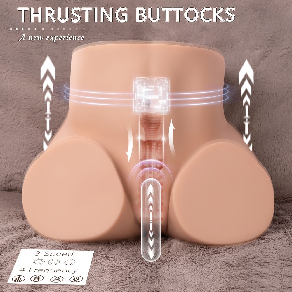 Ethel Automatic Sex Doll Thrusting 25.57lb Realistic Butt Male Masturbator with 3D Channel - propinkup