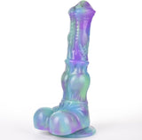 9.84in Realistic Horse Dildo Plus Size Silicone Monster Dildos with Knot & Suction Cup Anal Plug for Adult