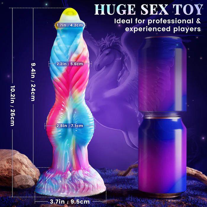 Plus Size Monster Dildo Vibrator 3 in 1 Remote Sex Toy for Woman 10.2 inch - propinkup