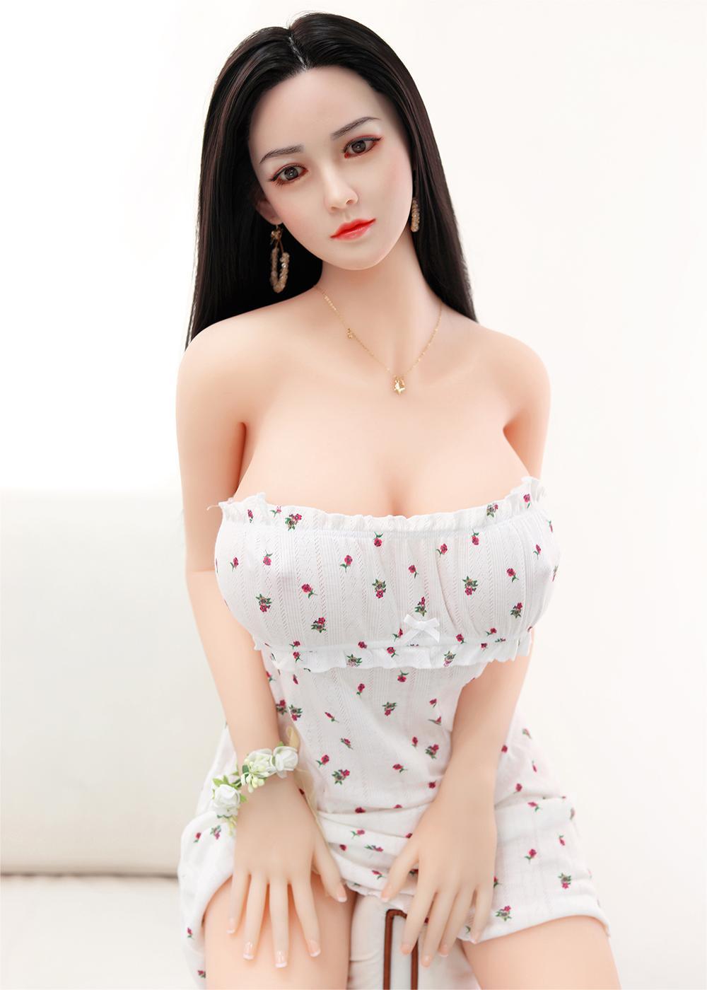 62.2IN 72.8LB Sex Doll Skin-colored Straight Black Hair Masturbator - propinkup