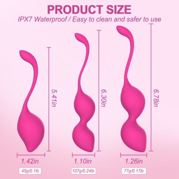 Kegel Tightener Balls Ben Wa Balls for Women Pelvic Floor Muscle Strengthening Kegel Weights Set