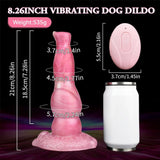 Thursting K9 Dog Dildo with Knot 8.2" Realistic Thick Monster Dildos Remote G-Spot Vibrator Anal Toy Women Sex Toys