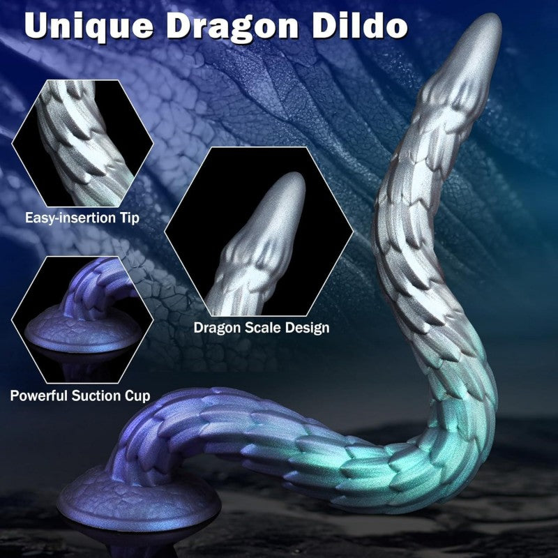 Carson Dragon Monster Dildo Toy 20" Super Long Fantasy Anal Dildos with Suction Cup Tentacle Butt Plugs Adult Toys