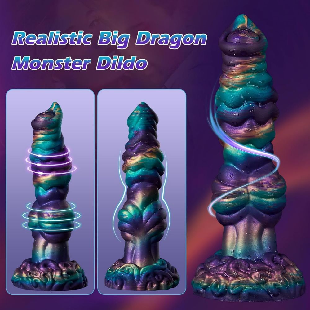 Huge Thick Monster Dildos with Knots 10" Fantasy Dragon Dildo Vibrator Remote Woman Adult Sex Toys