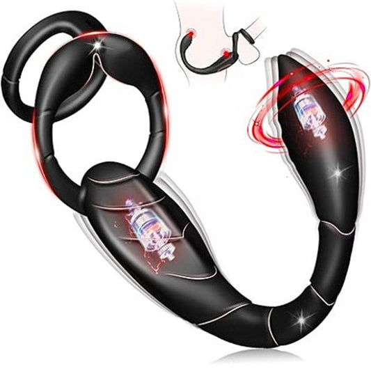 Scorpion 3 in 1 Cock Ring Prostate Massager Anal Vibrator with 9 Vibrating Modes Adult Anal Sex Toys