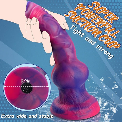 10.5” Monster Dildo Vibrator Huge Fantasy Knotted Dildos Thick G-Spot Vibrators with Suction Cup,