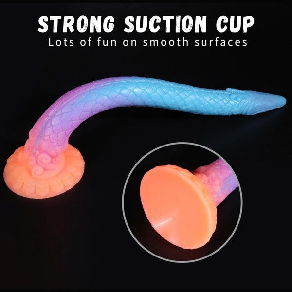 Long Anal Dildos Fantasy Monster Dildo Plug Glow-in-The-Dark Butt Plug Silicone Adult Toys