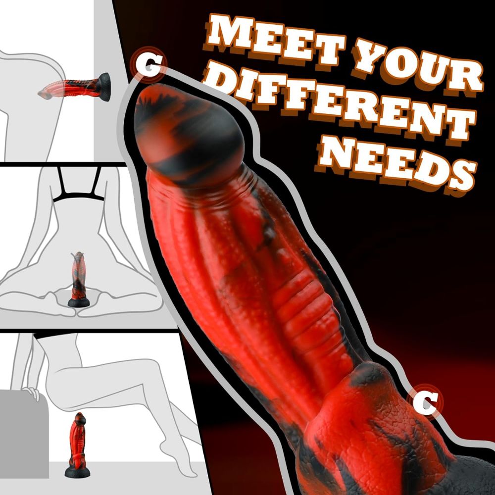 Monster Dildo Fantasy Dragon Dildos with Suction Cup 8.5 Inch Silicone Adult Sex Toy