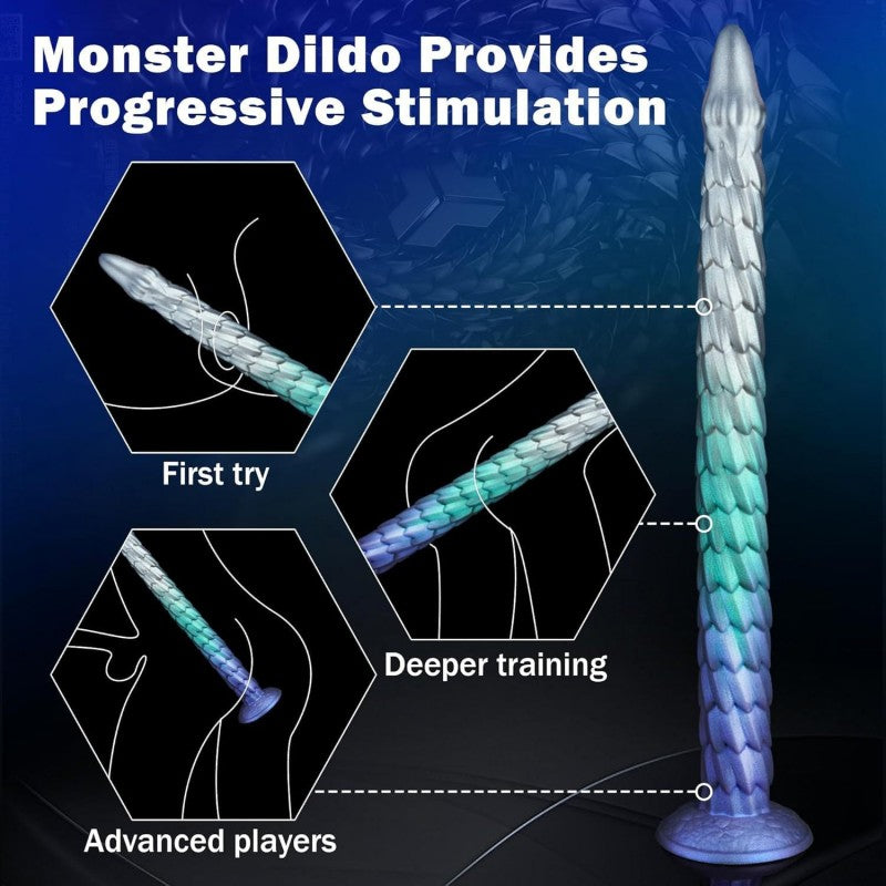 Carson Dragon Monster Dildo Toy 20" Super Long Fantasy Anal Dildos with Suction Cup Tentacle Butt Plugs Adult Toys