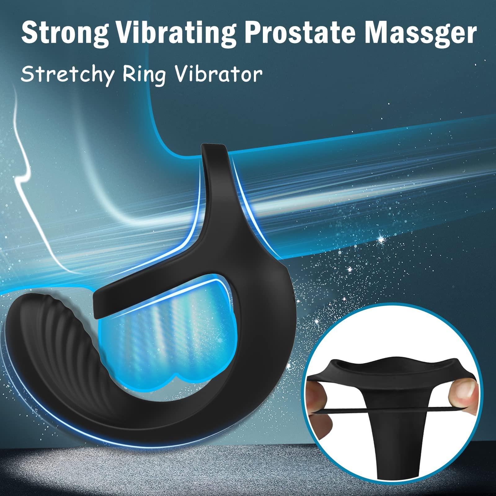 9 Vibrating Modes Male Anal Vibrator With Cock Rings Remote Control Pr Propinkup