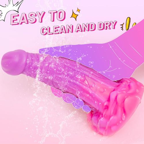 8in Fantasy Monster Dildo Thick Tentacle Dildos with 10 Vibration Modes Remote Control Vibrator Adult Sex Toy