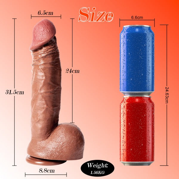 Huge Realistic Dildo Cornell 12.4" Thick Dildos with Suction Cup Adult Toy 【US Stock Available Only】