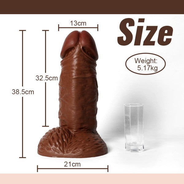 Huge Realistic Dildo 15in Plus Size Thick Dildos with Suction Cup Adult Sex Toy 【US Stock Available Only】