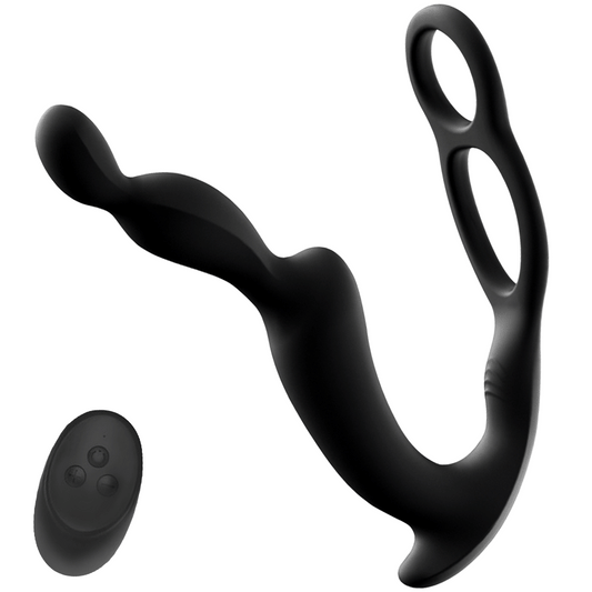 10 Vibrating Modes Male Prostate Massager with Penis Ring Remote Control Anal Vibrator Butt Plug