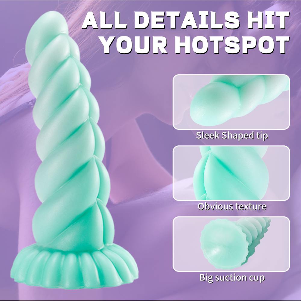 Monster Dildo 8 Inch Fantasy Unicorn Dildos Silicone Anal Plug Adult Toys