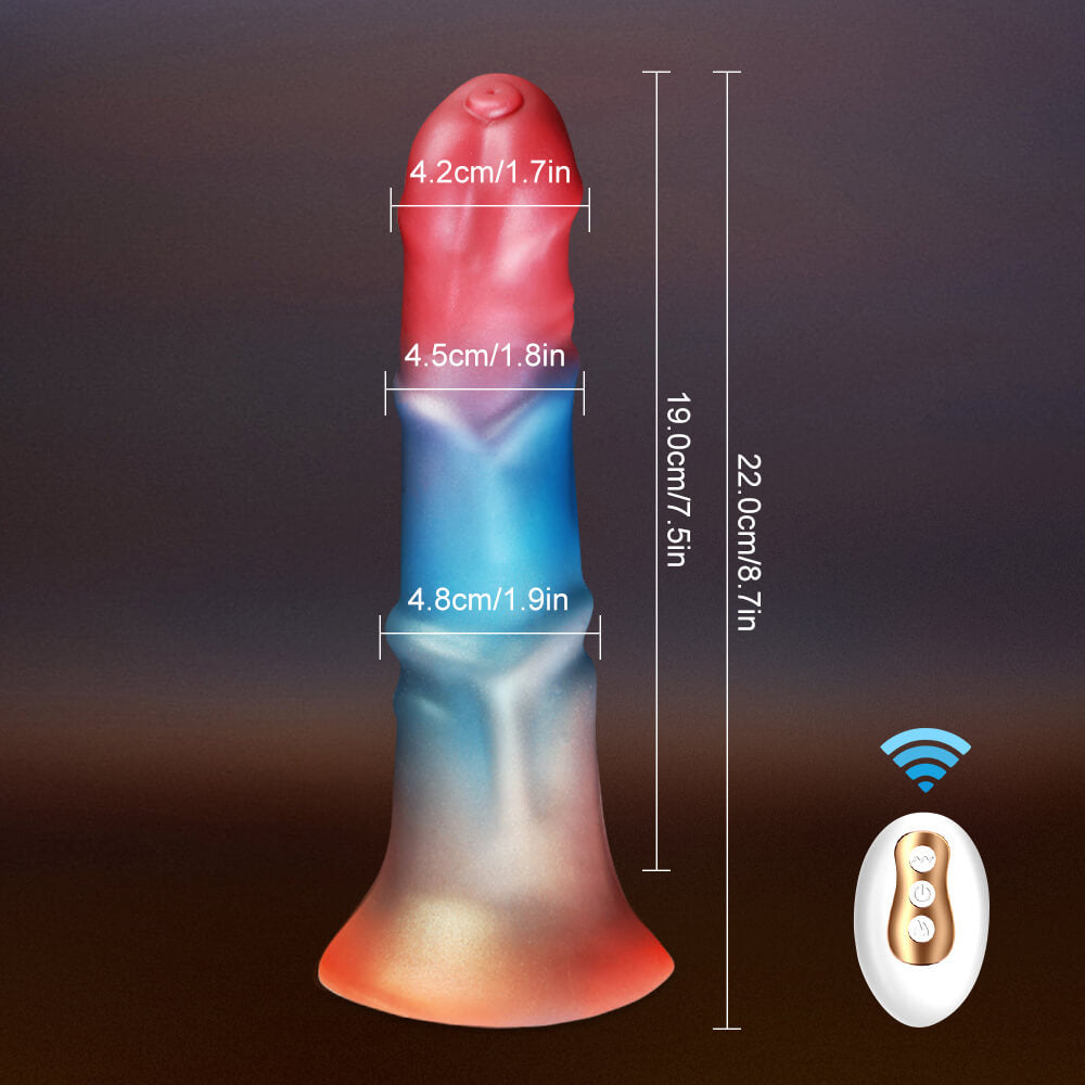 Thrusting Monster Dildos with Suction Cup 8.7" Heating Fantasy Alien Dildo Vibrator Adult Sex Toy for Women