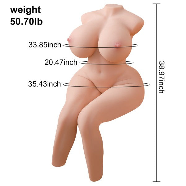 Cardi Life Size Sex Doll 50.7lb Realistic Torso with Busty Breast Male Masturbator 【US Stock Available Only】