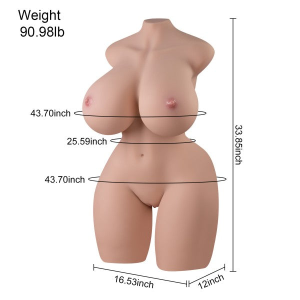 Realistic Sex Doll Sunny Life Size Torso Male Masturbator 90.98lb【US Stock Available Only】