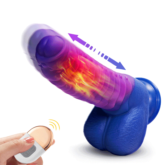 Absalom Caterpillar Color-Changing Telescopic Dildo with Intelligent Heating Function & 3 Thrusting 5 Vibrating Modes Woman Sex Toy