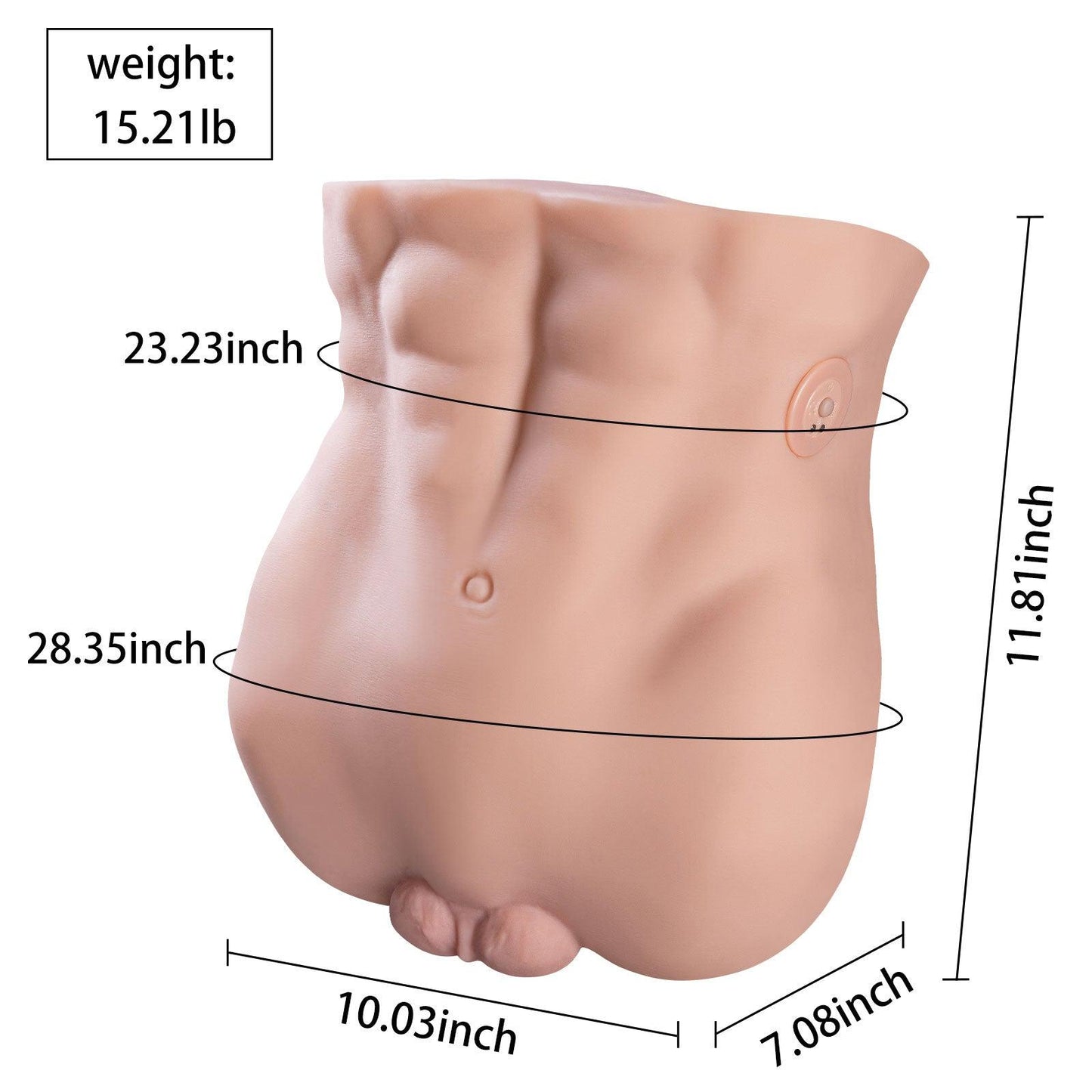 Realistic Anal Sex Doll with Suction Function 15.2lb Shemale Butt Homo Sex Toys - propinkup