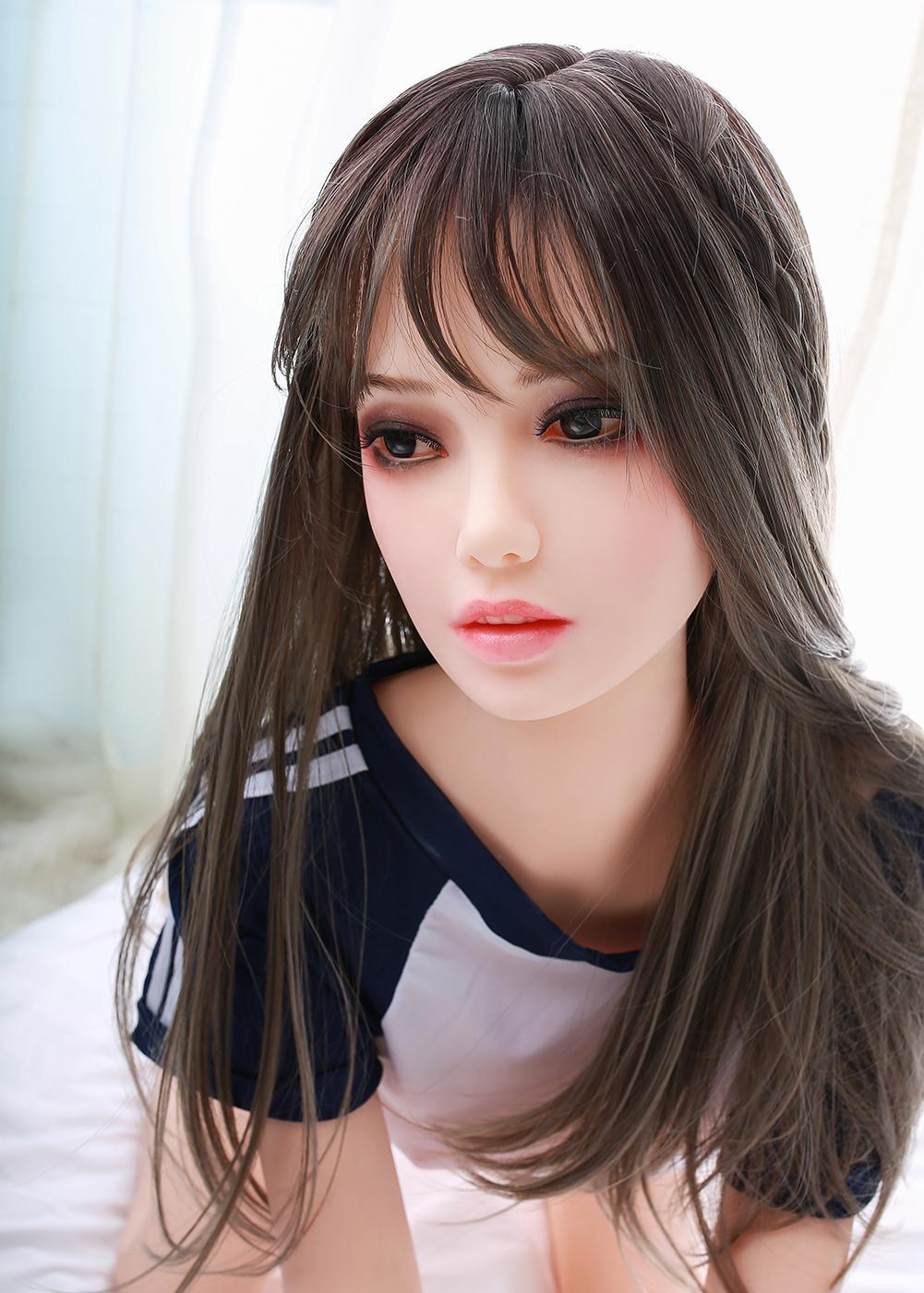 58.3IN 57.3LB Sex Doll Black Eyes With Long Black Hair Masturbator - propinkup