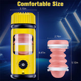 Bombee 5 Speed Thrusting Heating Stroker Blowjob 3D Textured Pocket Pussy Male Sex Toy