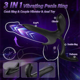 Couples Vibrating Penis Ring Silicone Remote Control Penis Vibrator 9 Vibrations Cock Ring