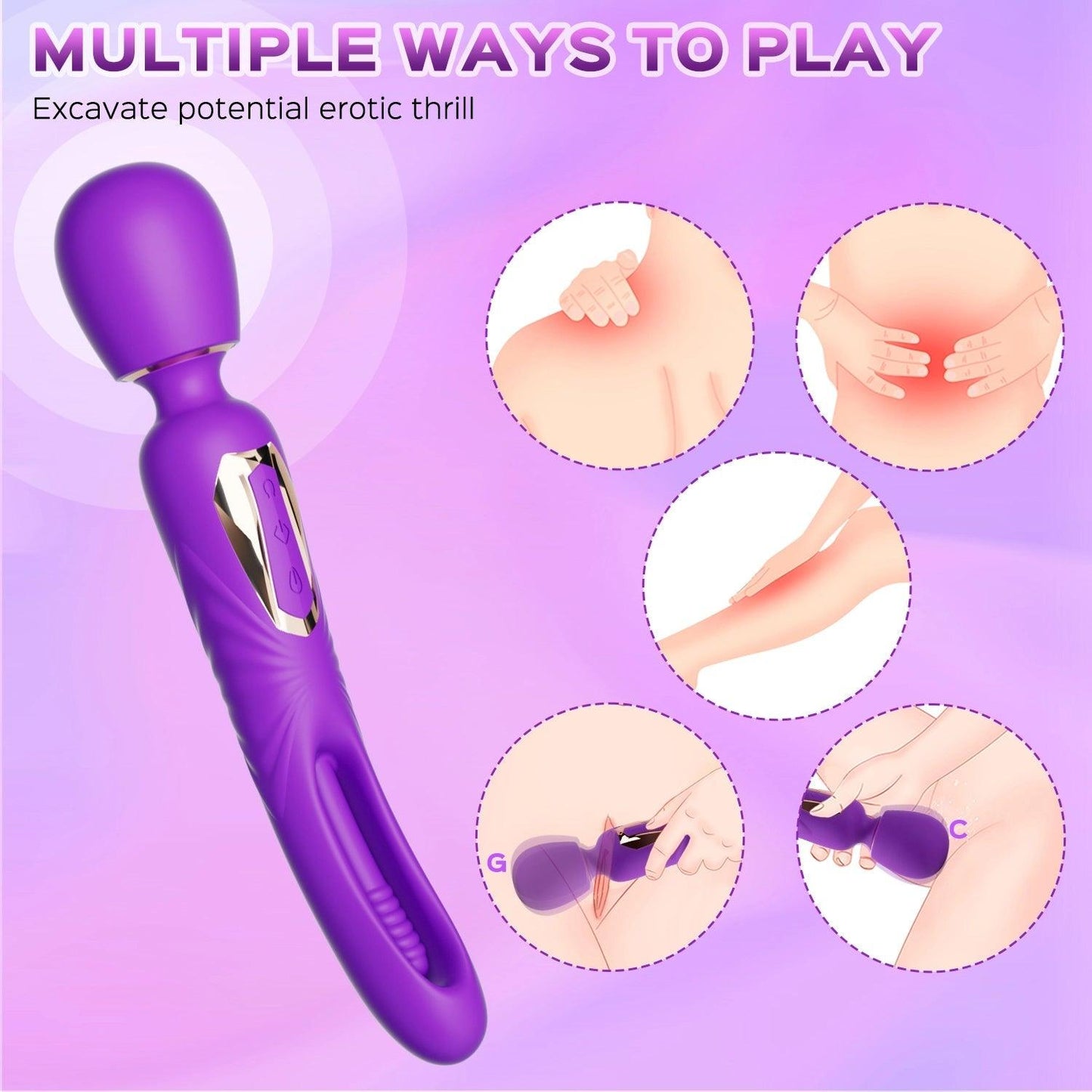 Di-Orgasm - Vibrating Massage Wand & G-spot Tapping Stimulator - propinkup