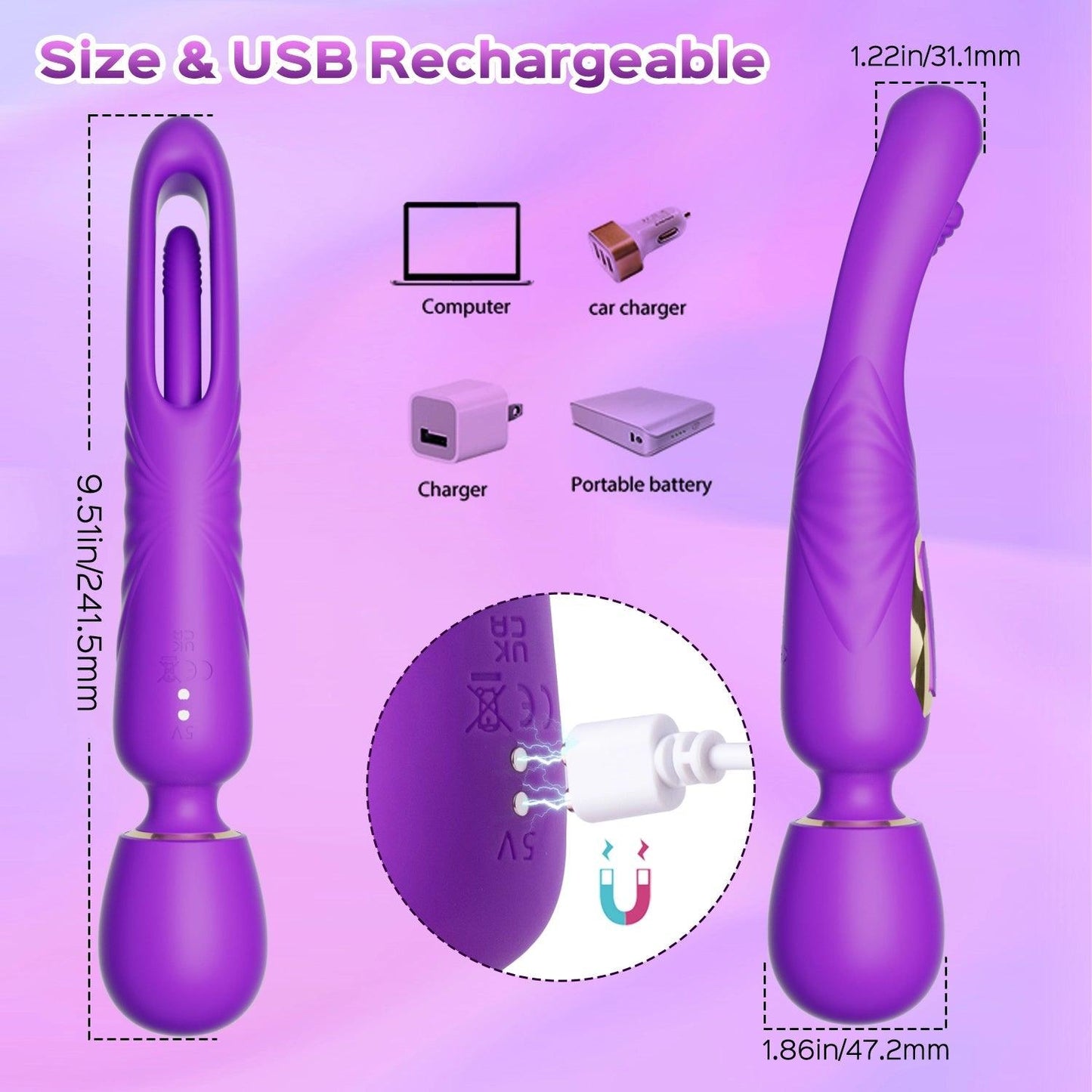 Di-Orgasm - Vibrating Massage Wand & G-spot Tapping Stimulator - propinkup