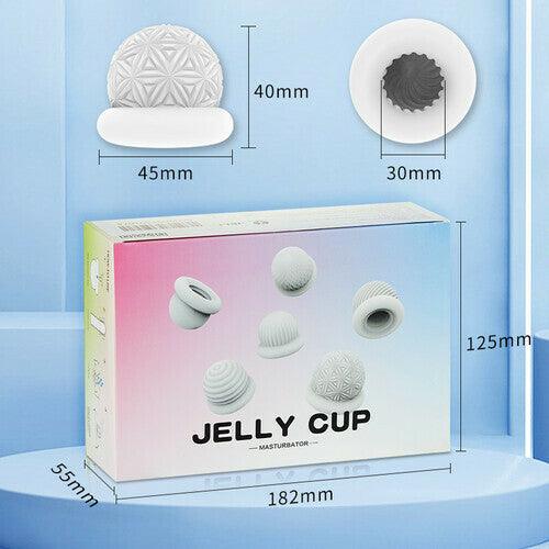 Erotic Masturbation Disposable Jelly Cup Stretch Male Transparent Masturbator 6Pcs Set