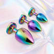 Felton Luxury Laser Color Diamond Base Anal Plug 3 Pcs Set