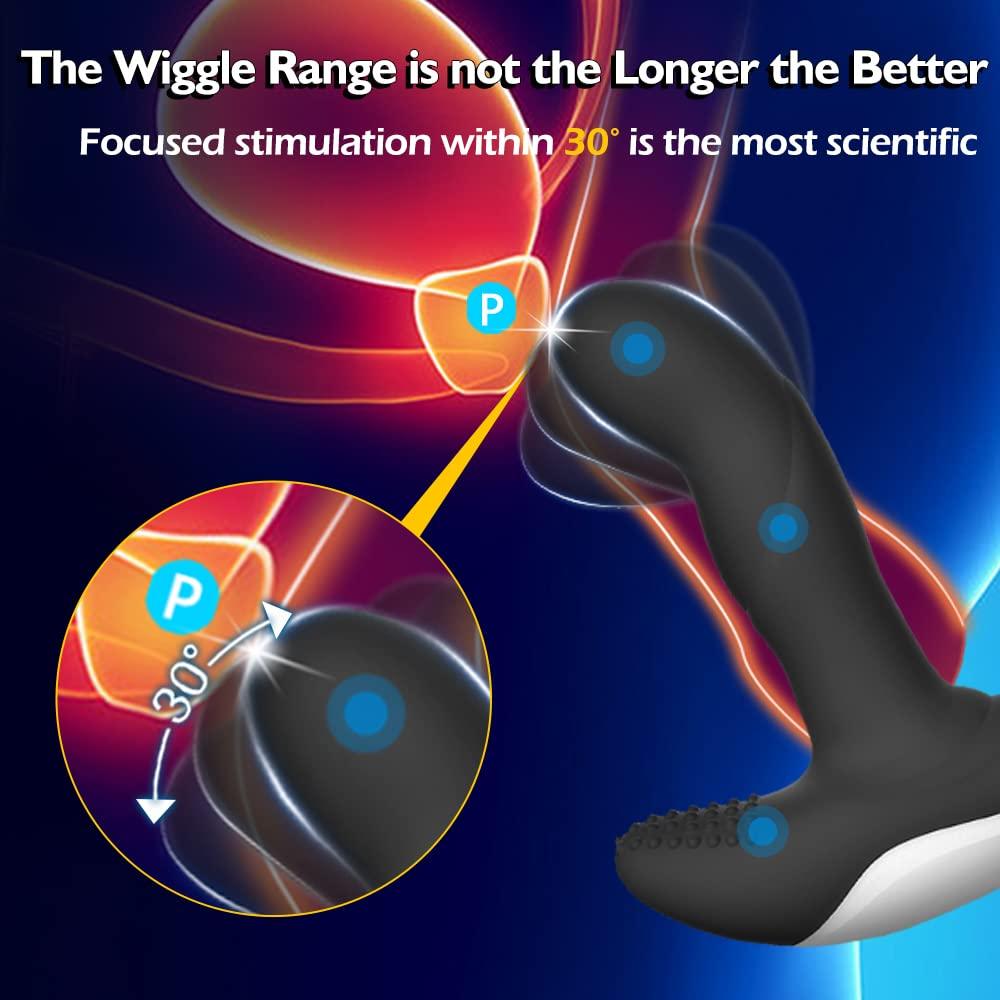 Fox Wiggle Motion Prostate Massager Remote Control Anal Plug Male Adult Toys - propinkup