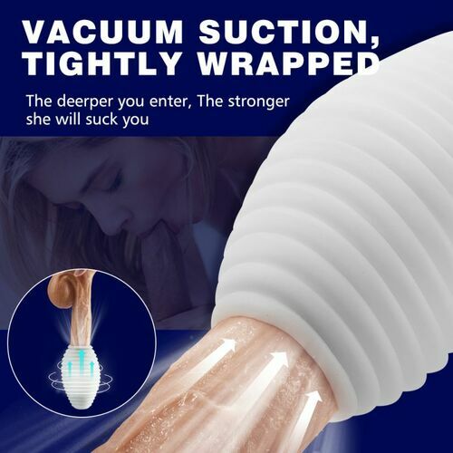 Heating Masturbator Vacuum Suction Spiral Male Stroker