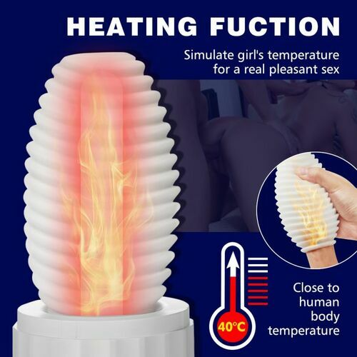 Heating Masturbator Vacuum Suction Spiral Male Stroker