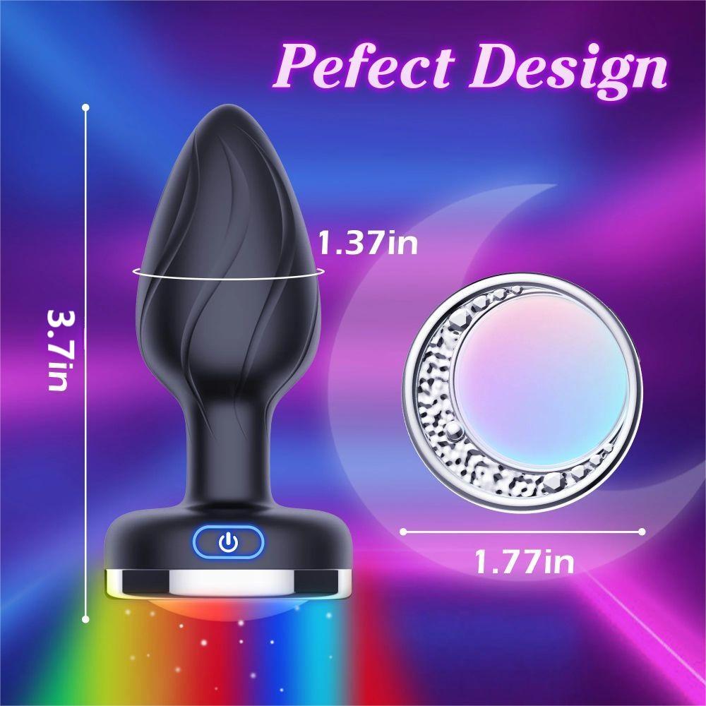 Ingrid LED Butt Plug 10 Vibration Mode Anal Plug 10 Colorful Light Porstate Masager