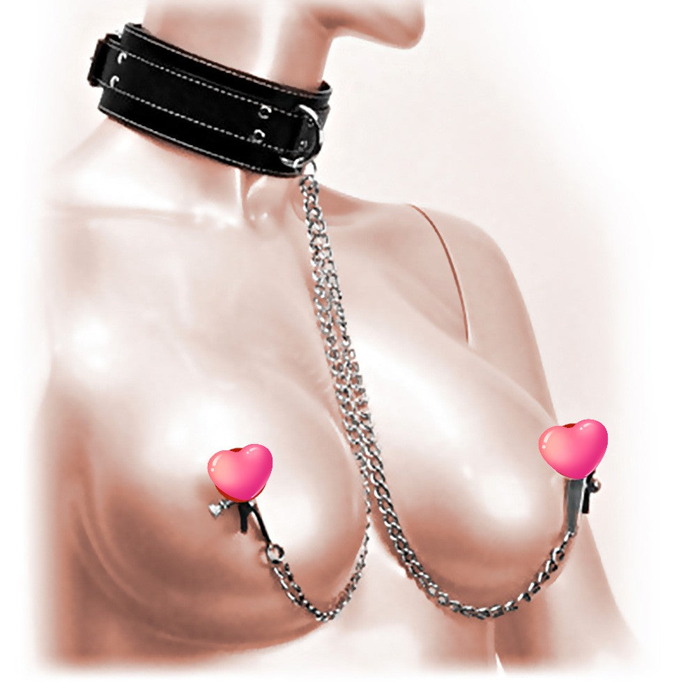 Non-Piercing Nipple Clamps With Chain Necklace Adjustable Body Clip Non Pierced Body Jewelry